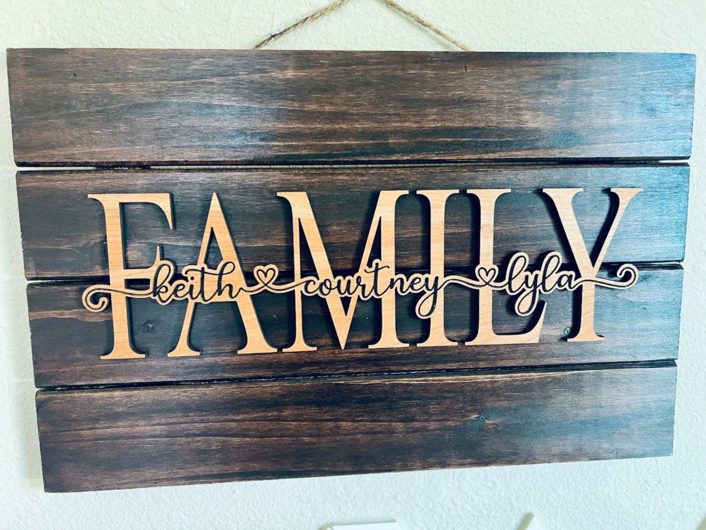 Pallet Style Family Sign