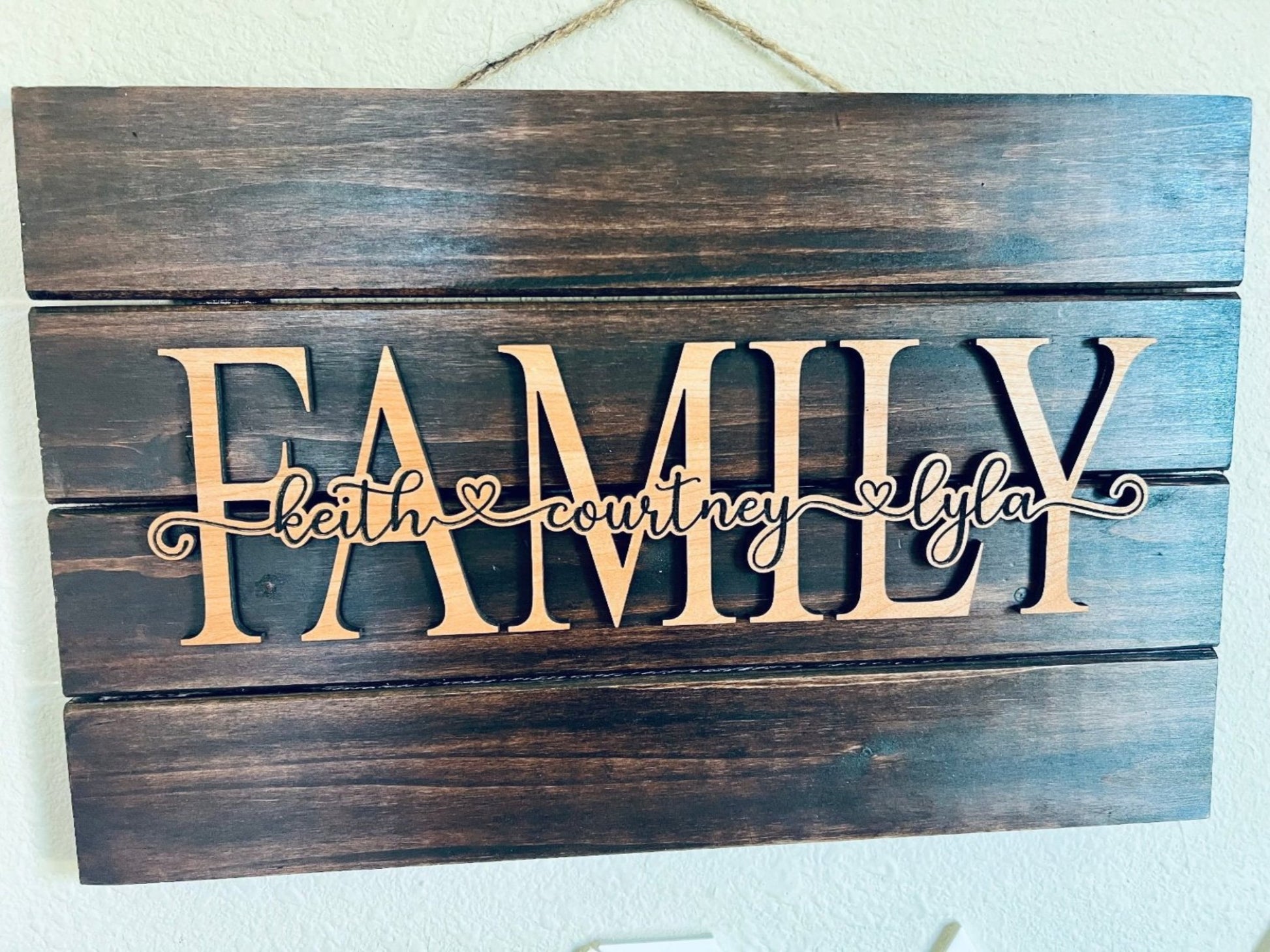 Pallet Style Family Sign