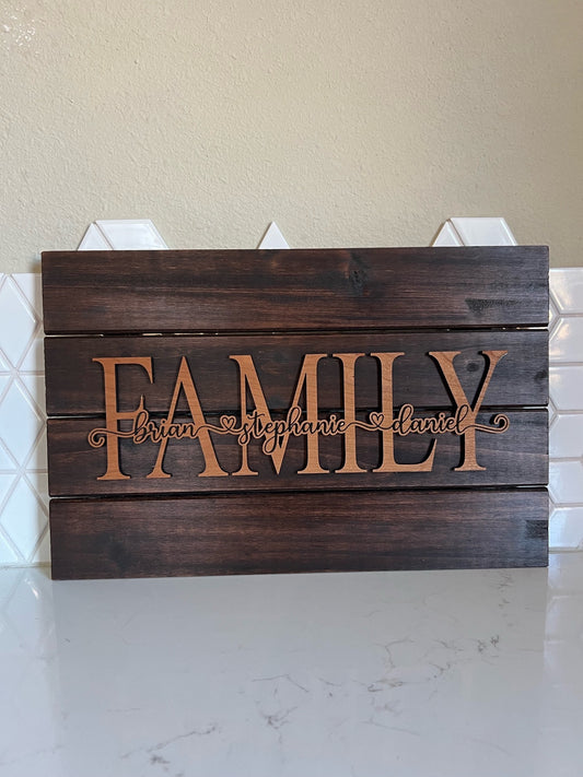 Pallet Style Family Signs