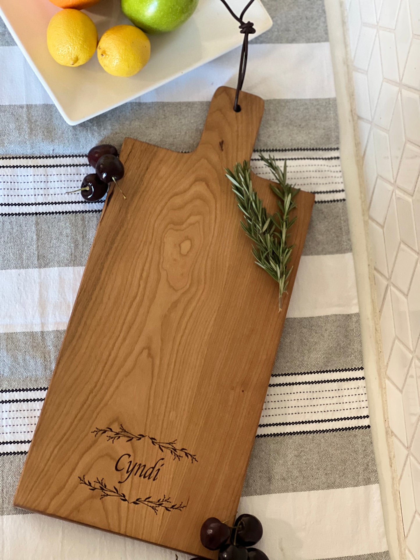 Charcuterie Board - Cherry with Name Only