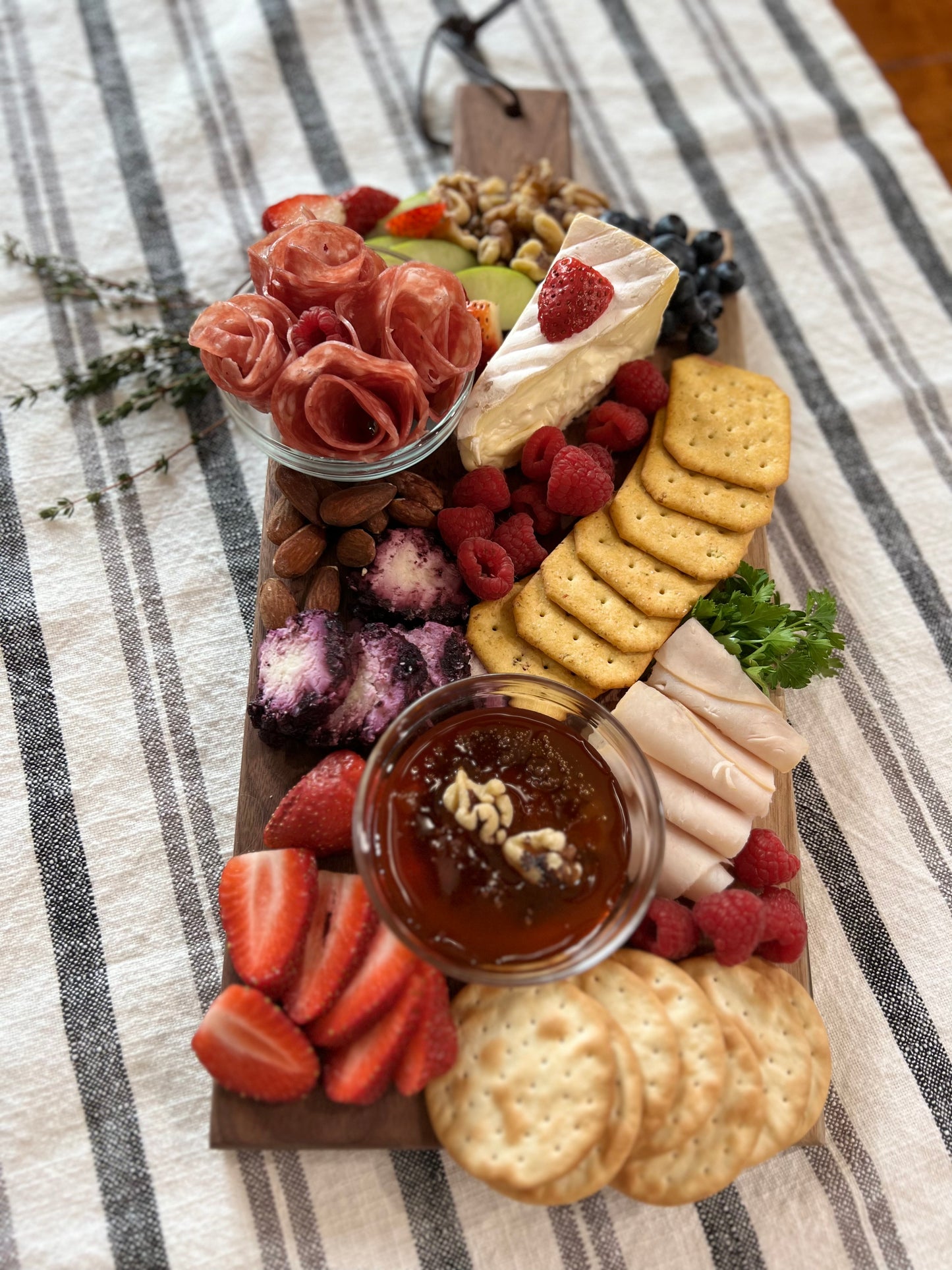 Charcuterie Board with Recipe Ideas for Summer. 